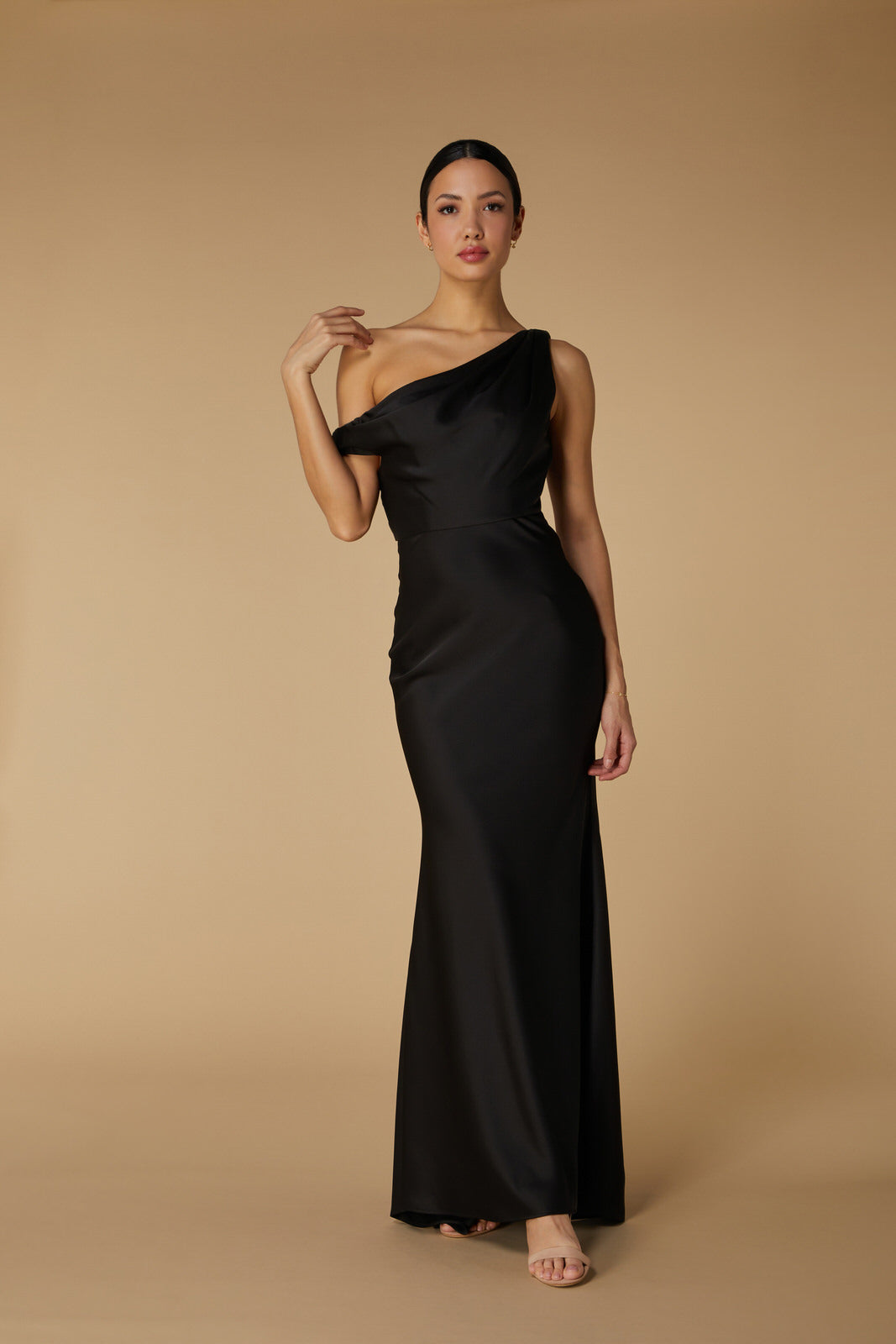 Artemis Drop Shoulder Satin Maxi Dress Artemis Drop Shoulder Satin Maxi Dress