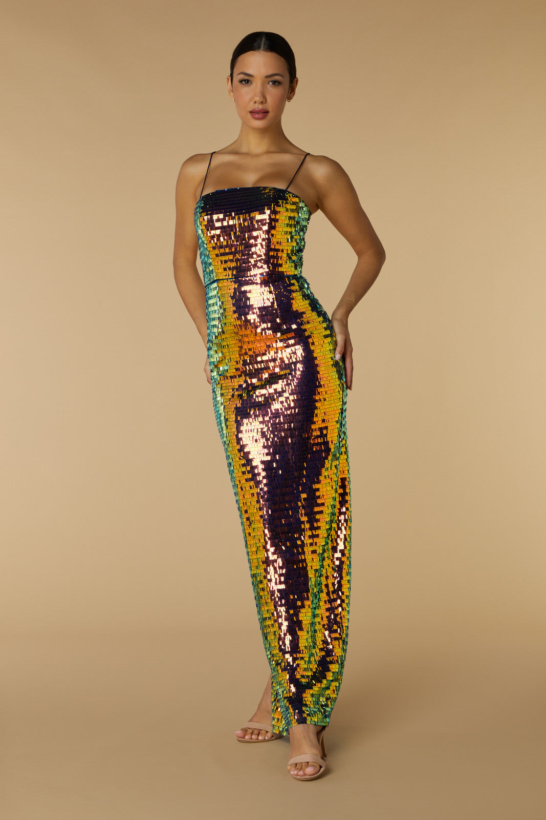 Juno Sequin Maxi Dress with Cami Straps Juno Sequin Maxi Dress with Cami Straps