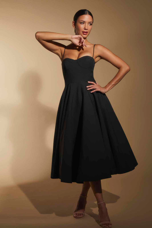Jones Skater Midi Dress with Cami Straps