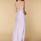 Jarlo lilac satin maxi dress with tie back detail