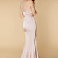 Jarlo pink satin maxi dress with cut out detail
