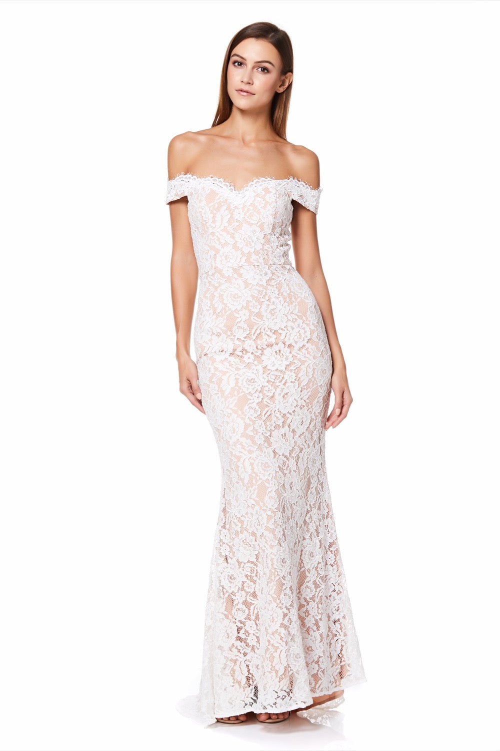 Vanessa Bardot All Over Lace Maxi Dress