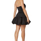 Jarlo black strapless mini dress with ruffle detail