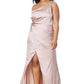 Lisa One Shoulder Maxi Dress with Pleat Detail
