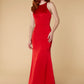 Noah Satin Fishtail Maxi Dress with Button Back Detail