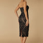 Jarlo Laura All Over Black Lace Cami Strap Midi Dress