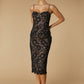 Jarlo Laura All Over Black Lace Cami Strap Midi Dress