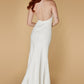 Jarlo white fishtail maxi dress with cross back strap detail