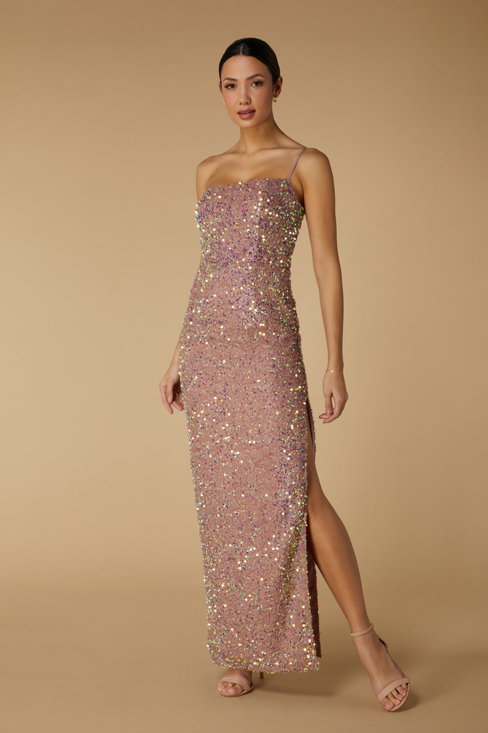 Jarlo's Clement One Shoulder Sequin Maxi Dress in Champagne Jarlo London Jarlo's Clement One Shoulder Sequin Maxi Dress in Champagne Jarlo London