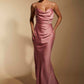 Aurora Cowl Back Maxi Dress with Lace Detail