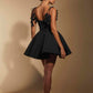 Luca Corset Mini Dress with Tie Shoulder Detail
