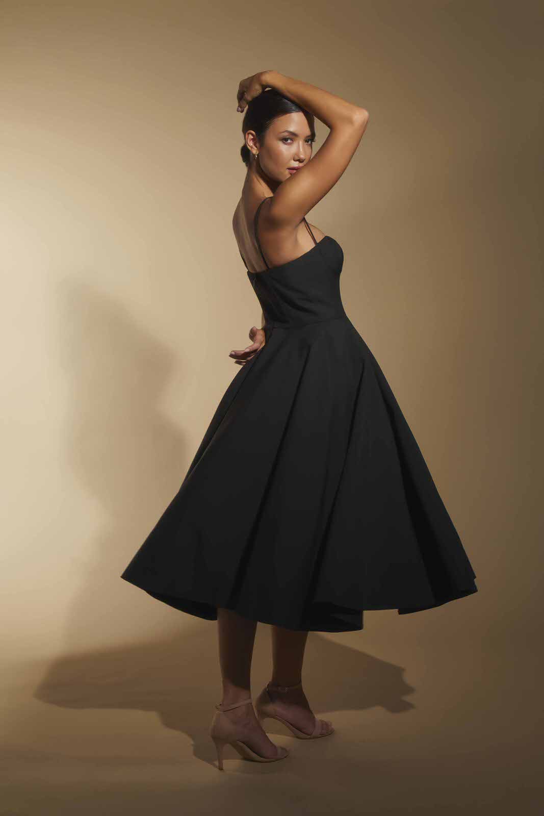 Jones Skater Midi Dress with Cami Straps