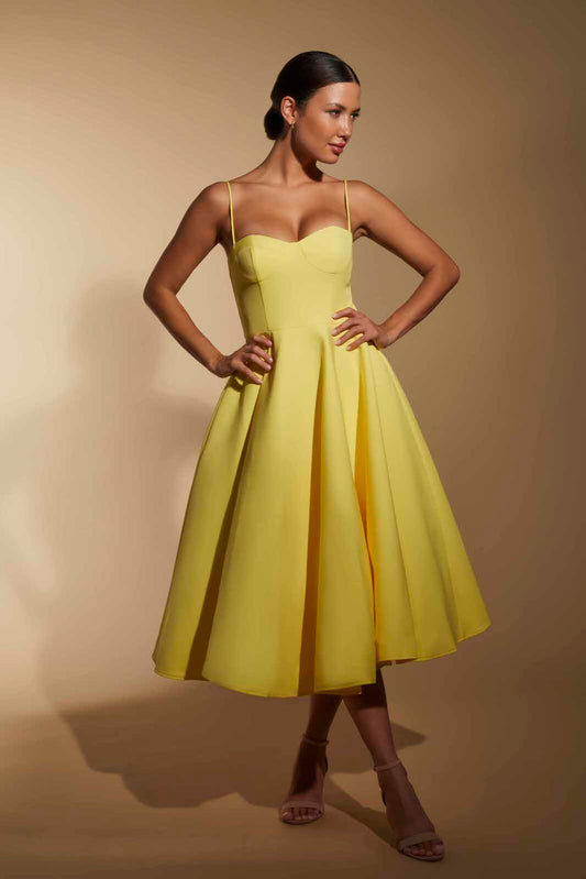 Jones Skater Midi Dress with Cami Straps