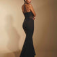 Cordelia Halter Neck Maxi Dress with Lace Waist Detail