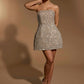 Jess Strapless Sequin Mini Dress with Bow Detail