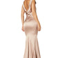 Jarlo nude cowl neck maxi dress