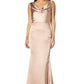 Jarlo nude cowl neck maxi dress