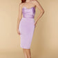Brigitta Strapless Midi Dress with Deep V Back