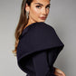 Lexy One Shoulder Exaggerated Puff Long Sleeve Scuba Dress