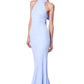 Jarlo blue halter neck fishtail maxi dress