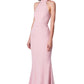 Jarlo pink halter neck fishtail maxi dress