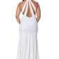 Jarlo ivory halter neck maxi dress with back strap detail