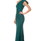 Levine Ruffle Frill One Shoulder Maxi Dress