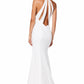 Jarlo ivory halter neck maxi dress with back strap detail