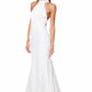 Jarlo ivory halter neck maxi dress with back strap detail