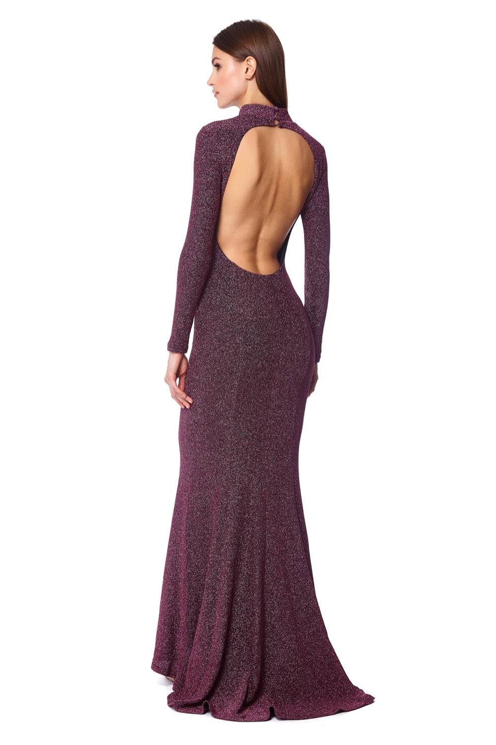 Gigi High Neck Open Back Knit Maxi Dress