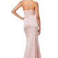 Paige Strapless Ruched Maxi Dress with Thigh High Slit
