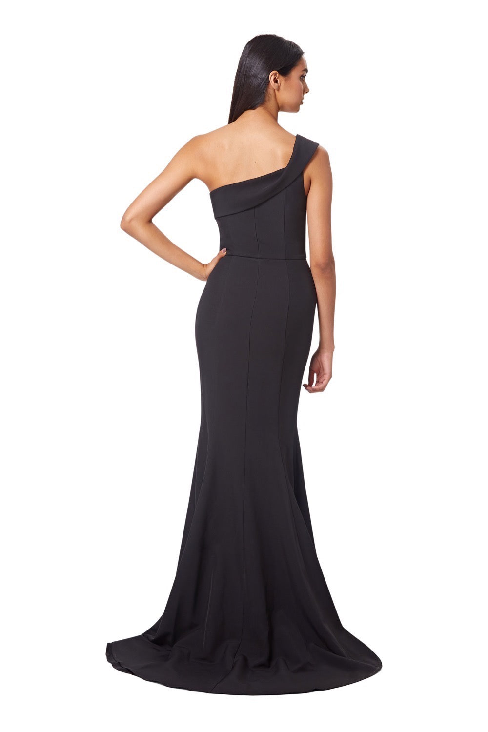 Sheridan One Shoulder Maxi Dress with Thigh High Slit