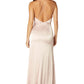 Stella Deep V Neck Open Back Dress with Side Split