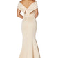 Jarlo Malia off shoulder nude scuba maxi dress