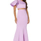 Jarlo Jess purple top and long skirt scuba co-ord