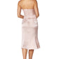Blair V Neck Strap Midi Dress with Thigh Split