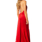 Monroe Open Back Maxi Dress With Pleat Train Detail