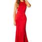 Monroe Open Back Maxi Dress With Pleat Train Detail