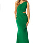 Livi One Shoulder Fishtail Maxi with Cut Out Detail