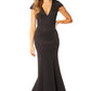 Jarlo Moxxi V neck black scuba maxi dress