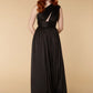 Jarlo black one shoulder maxi dress with cut out detail