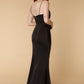 Jarlo black satin v neck maxi dress with ruched bodice detail