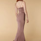Emma V Neck Strap Maxi Dress with Ruched Bodice Detail