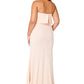 Jarlo nude strapless maxi dress with bust overlay