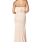 Jarlo nude strapless maxi dress with bust overlay