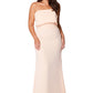 Jarlo nude strapless maxi dress with bust overlay