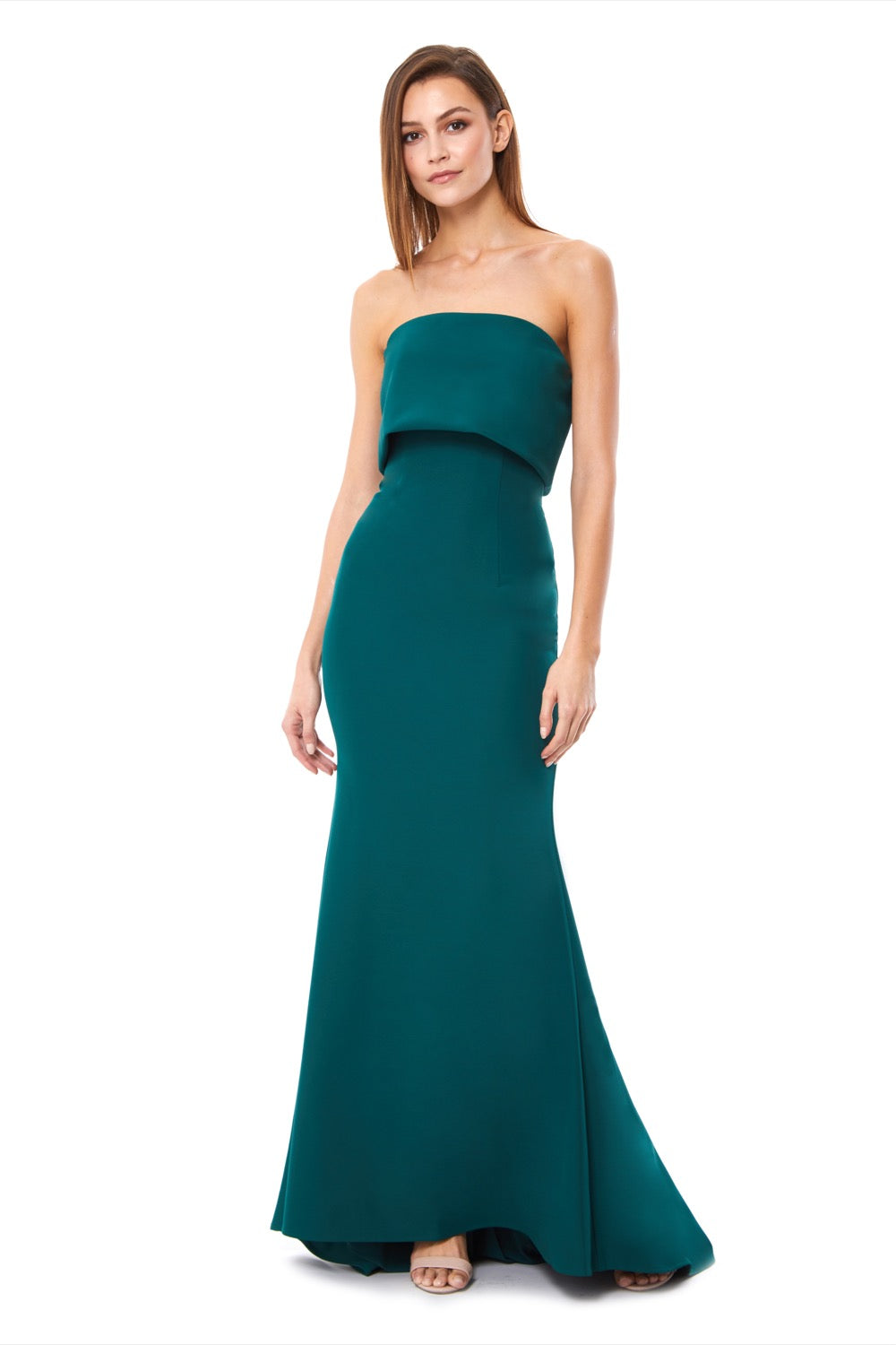 Jarlo's Blaze Strapless Maxi Dress With Bust Overlay in Green – Jarlo ...