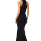 Jarlo black halter neck fishtail maxi dress