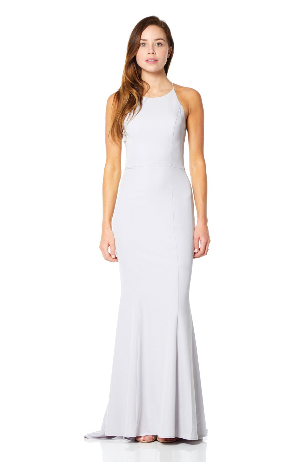 Jarlo silver fishtail maxi dress