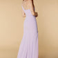 Olani One Shoulder Fishtail Maxi Dress with Ruched Bodice Detail